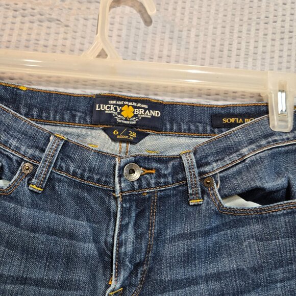 Lucky Brand Sofia Boot Cut Zip Up Jeans Size 6 / 28 Regular - Picture 3 of 9
